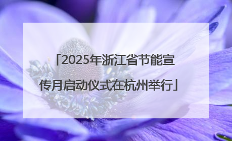 2025年浙江省节能宣传月启动仪式在杭州举行