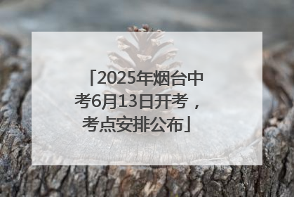 2025年烟台中考6月13日开考，考点安排公布