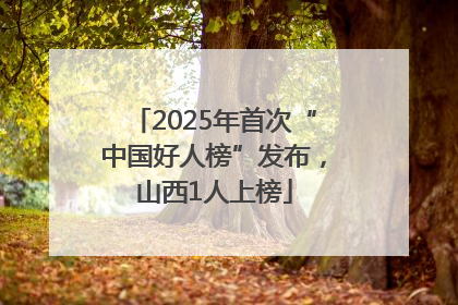 2025年首次“中国好人榜”发布，山西1人上榜