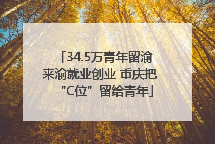 34.5万青年留渝来渝就业创业 重庆把“C位”留给青年