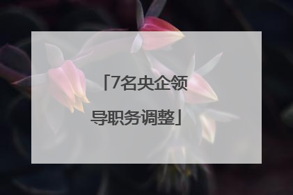 7名央企领导职务调整
