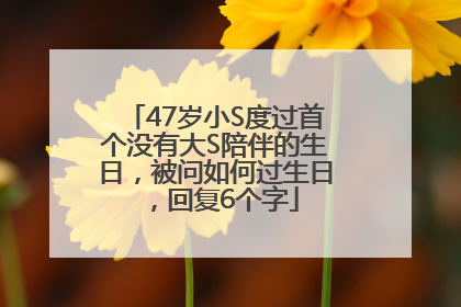47岁小S度过首个没有大S陪伴的生日，被问如何过生日，回复6个字