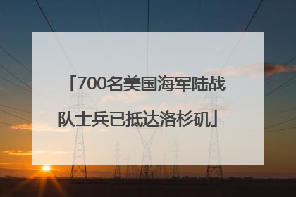 700名美国海军陆战队士兵已抵达洛杉矶